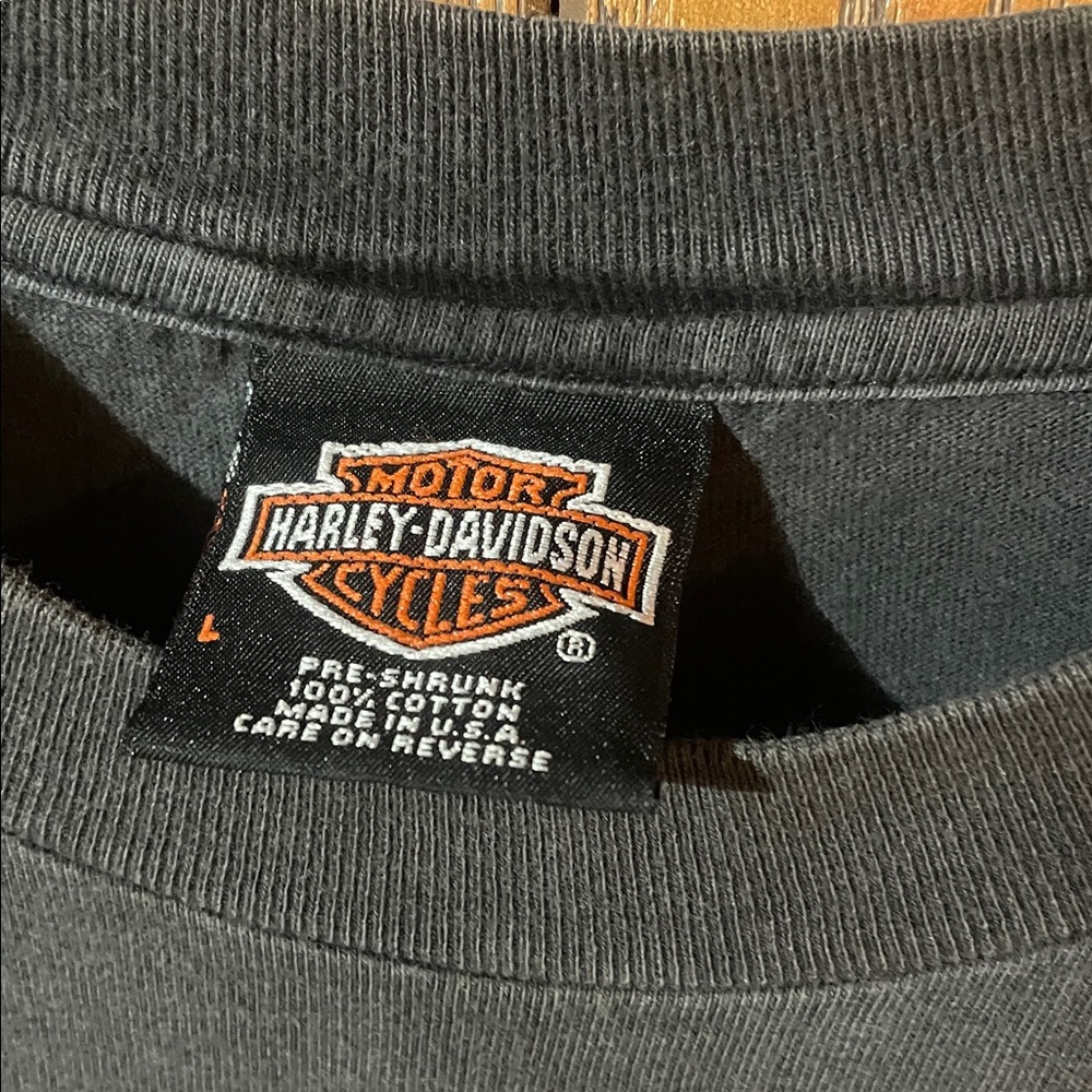 Harley-Davidson Black Tee with Bold Text - Picture 3 of 5